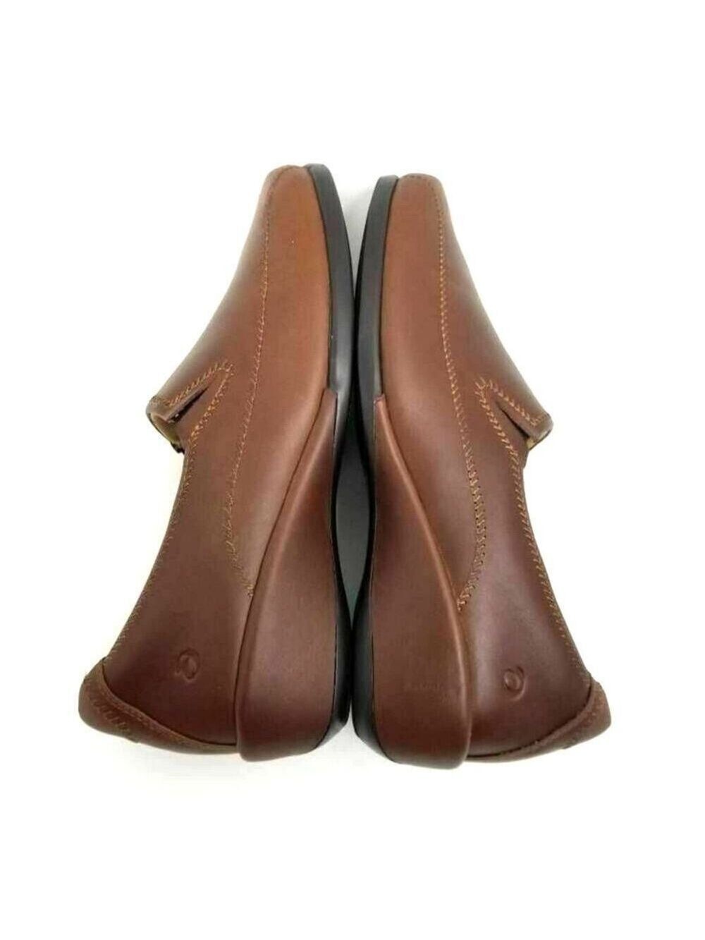 Aravon Womens Slip On Wedge Loafer Shoes Brown Leather Sz 7B - Picture 10 of 12